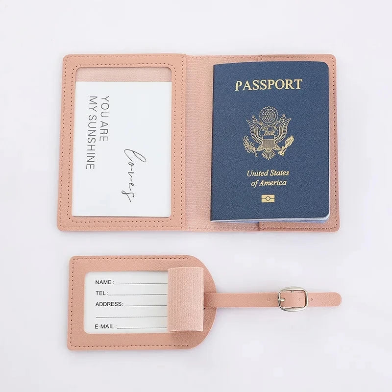 2 Piece Set Luggage Tag & Passport Cover