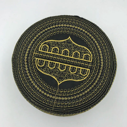 Embroidered Black Taqiyah