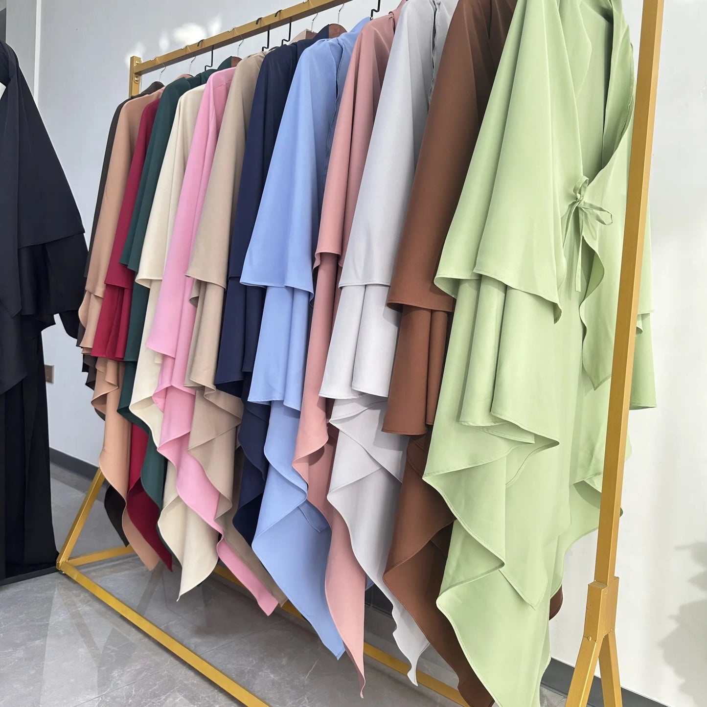2 Layer Khimar with Front Tie