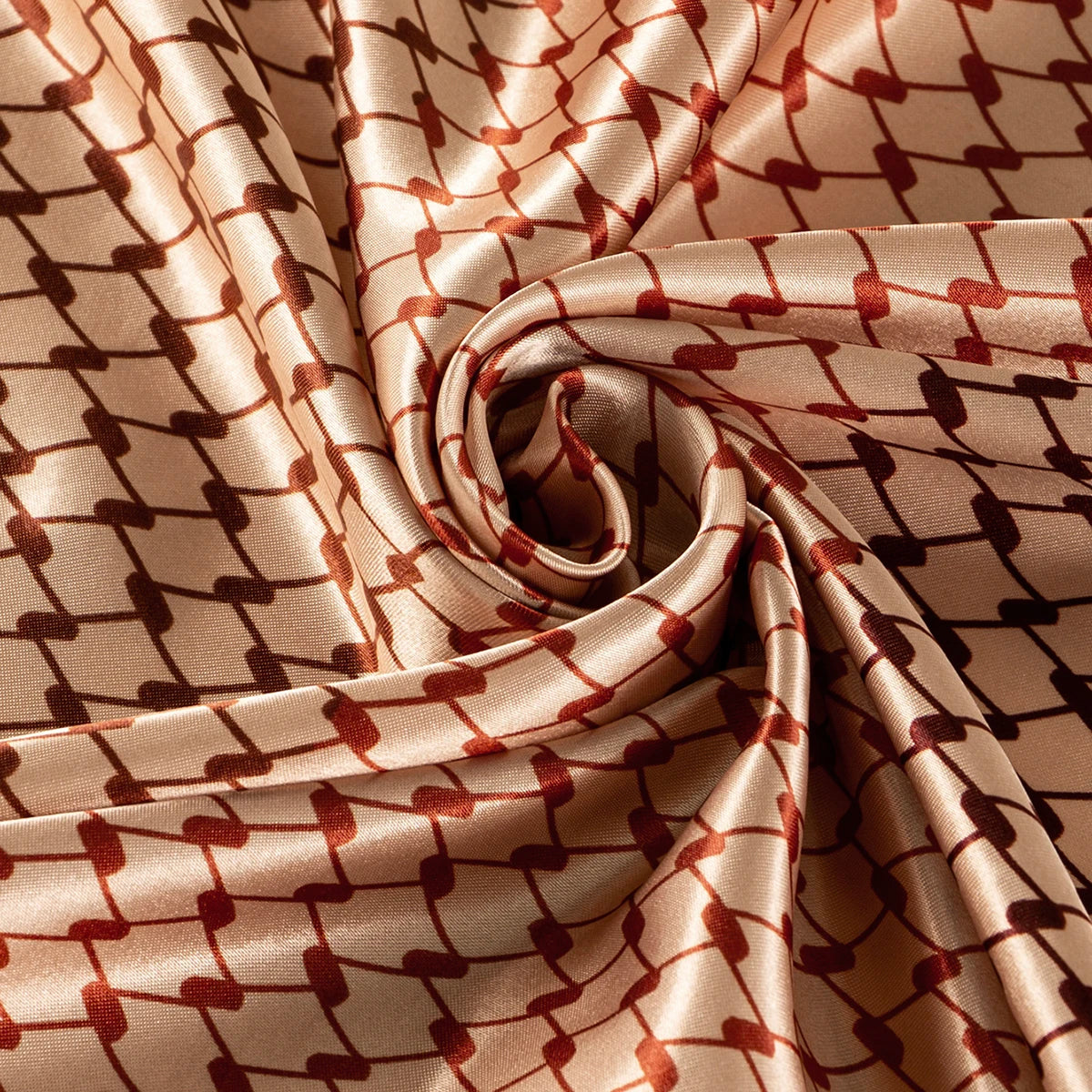 Small Satin Keffiyeh Scarf