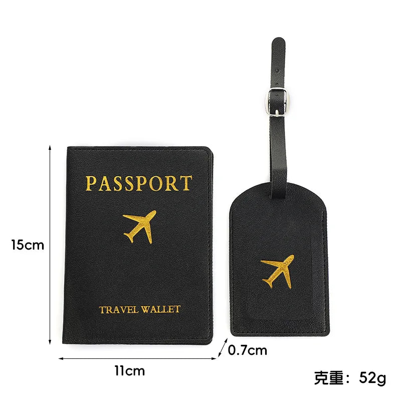 2 Piece Set Luggage Tag & Passport Cover