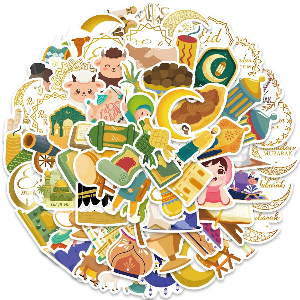 70 Waterproof Islamic Stickers