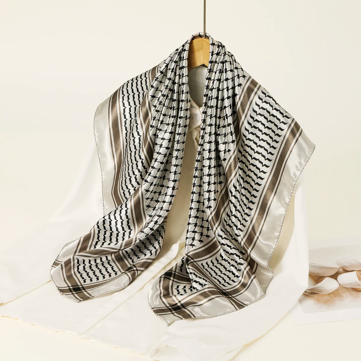 Small Satin Keffiyeh Scarf