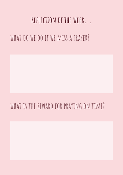 Girl's Salah Tracker