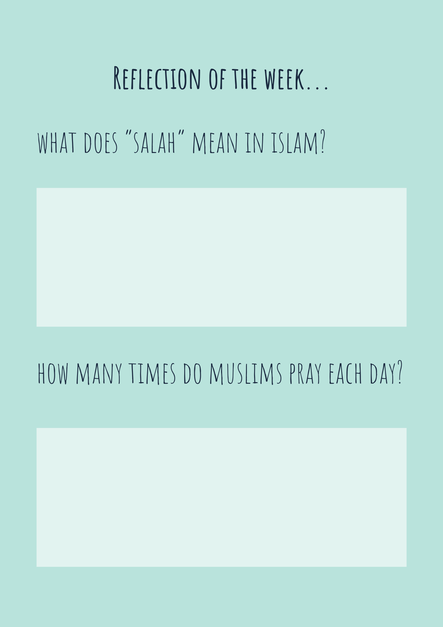Boy's Salah Tracker