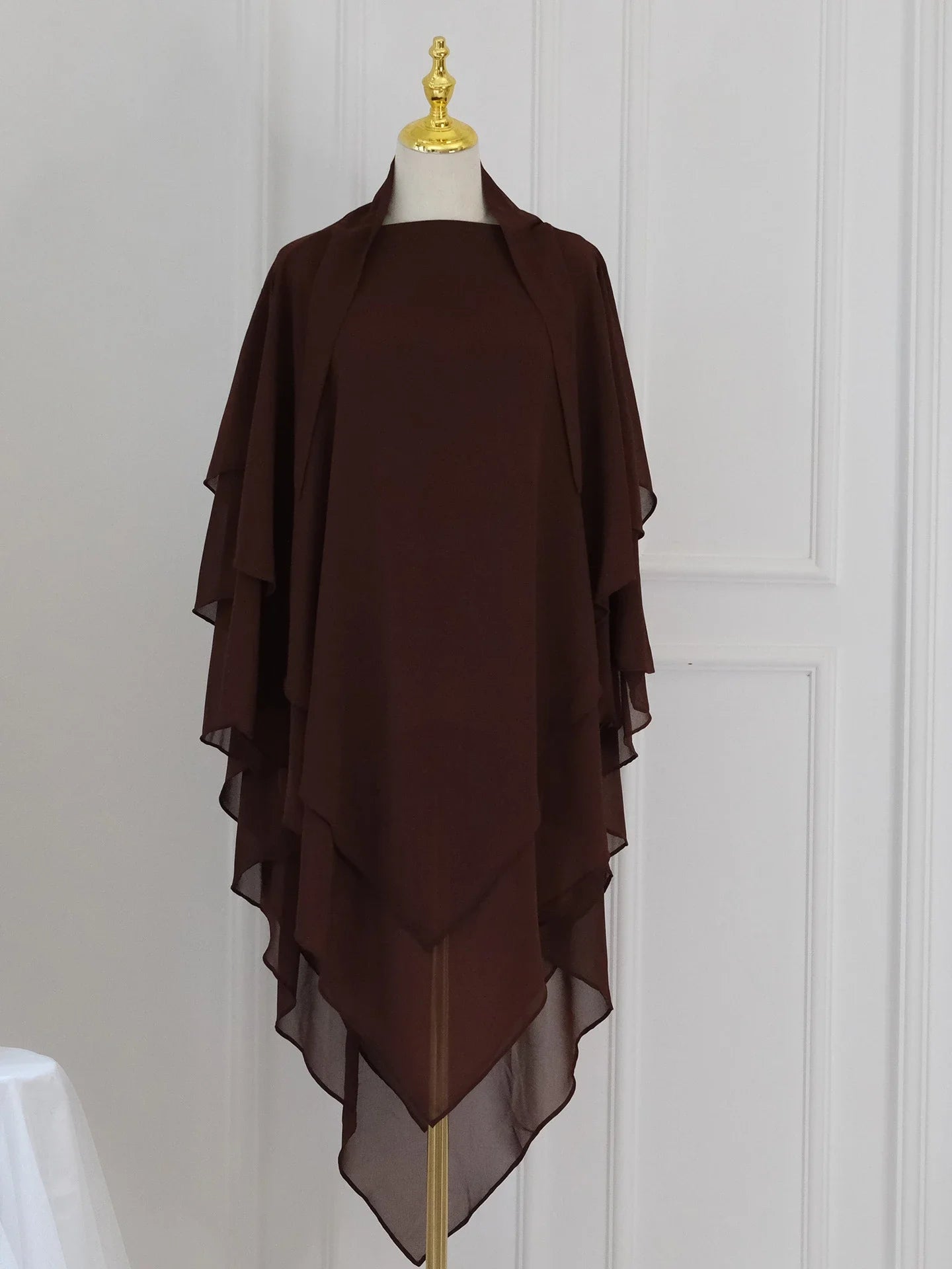 3 Layer Chiffon Long Khimar