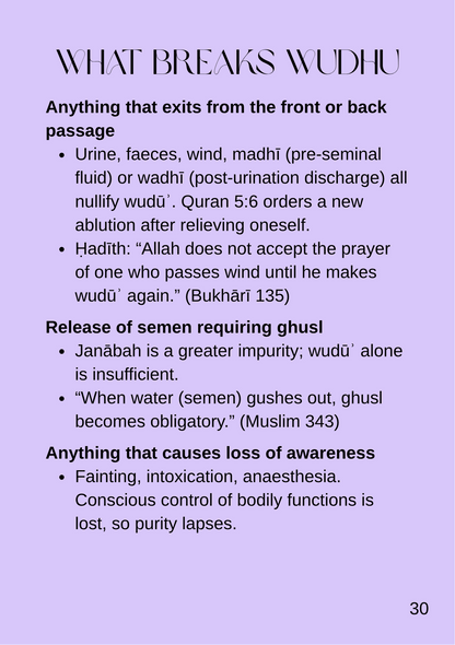 Wudhu: Purified for Allah
