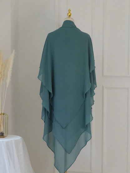 3 Layer Chiffon Long Khimar