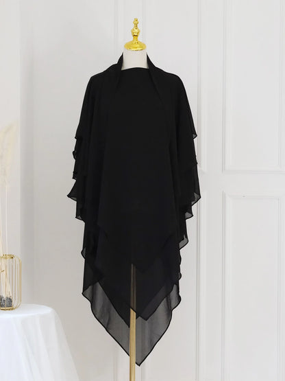 3 Layer Chiffon Long Khimar