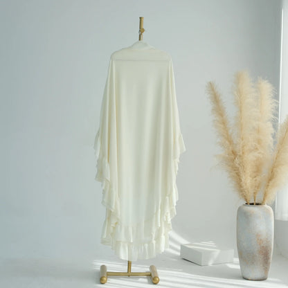 2 Layer Ruffle Chiffon Khimar