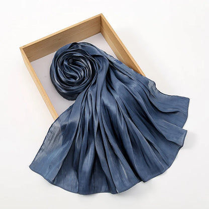 Wrinkle Silk Shiny Hijab