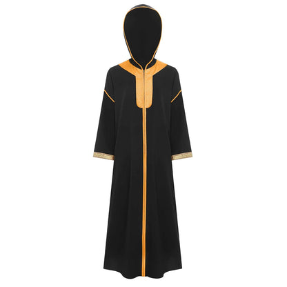 Hooded Kaftan with Zipper