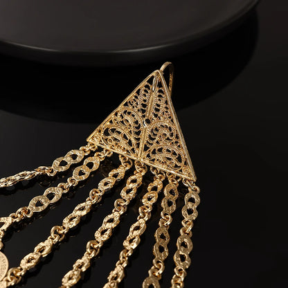 Face Covering Gold Coin Chain