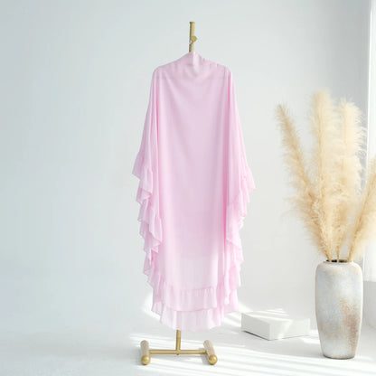 2 Layer Ruffle Chiffon Khimar