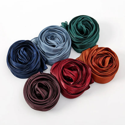 Wrinkle Silk Shiny Hijab