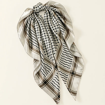 Small Satin Keffiyeh Scarf
