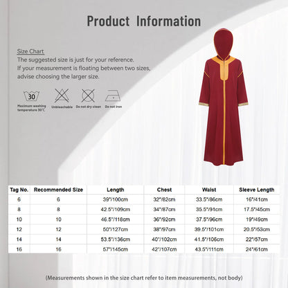 Hooded Kaftan with Zipper