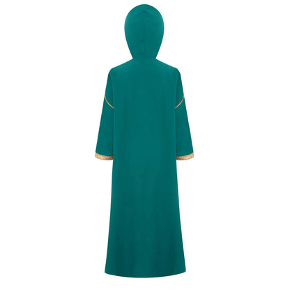 Hooded Kaftan with Zipper