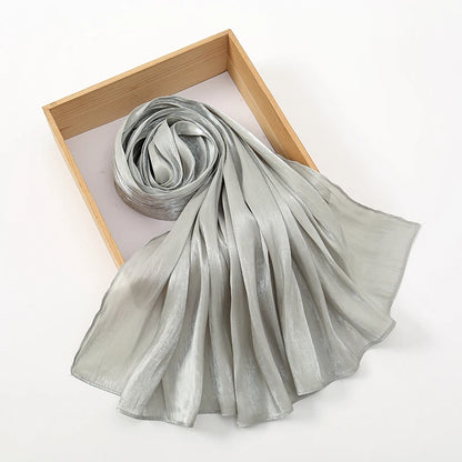 Wrinkle Silk Shiny Hijab