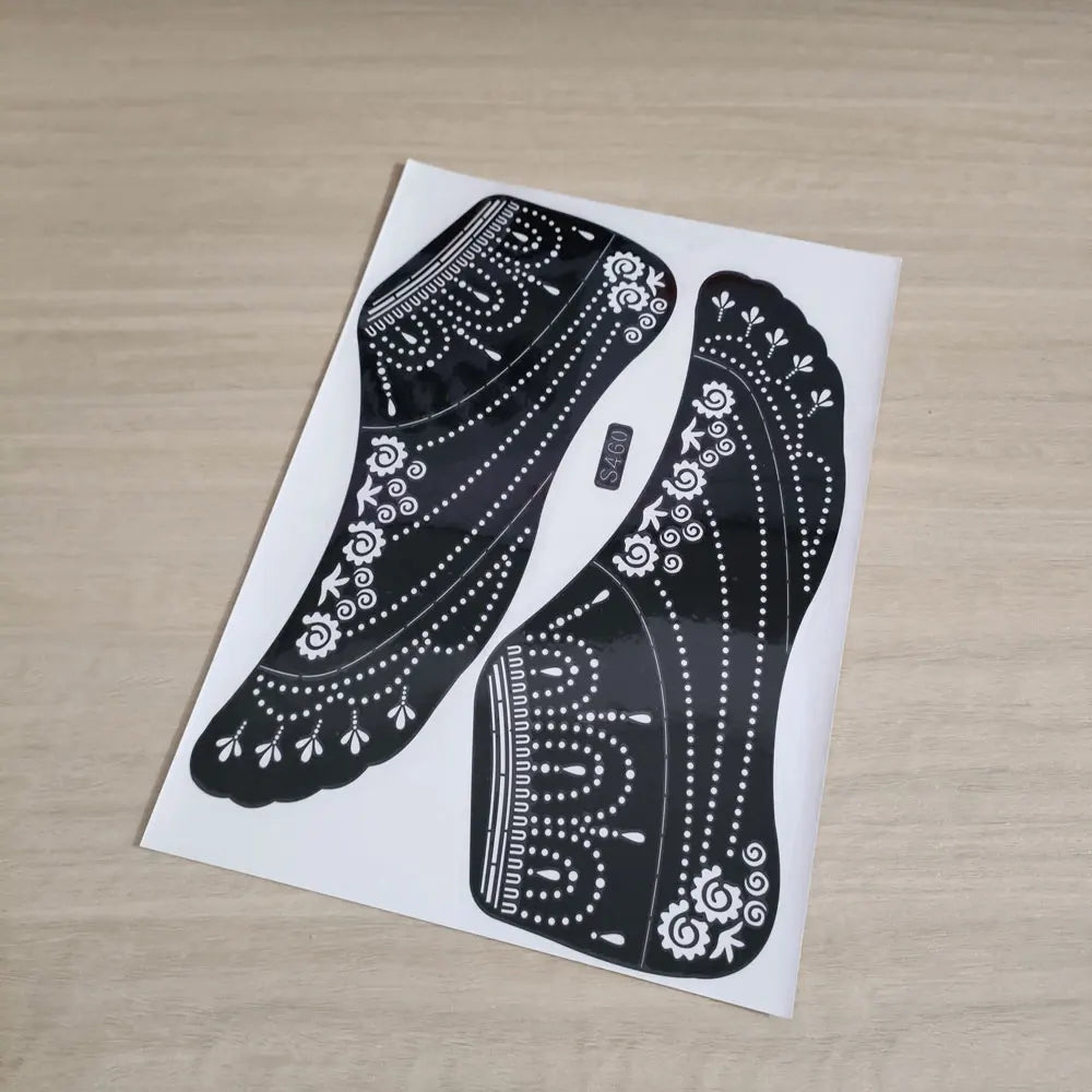 Foot Henna Stencil