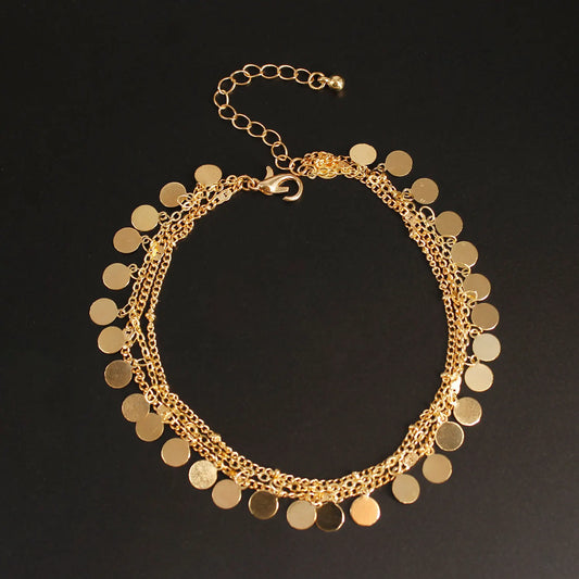 Gold Coin Anklet