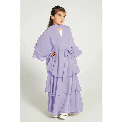Girl's Layered Flowy Abayah