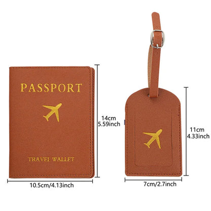 2 Piece Set Luggage Tag & Passport Cover