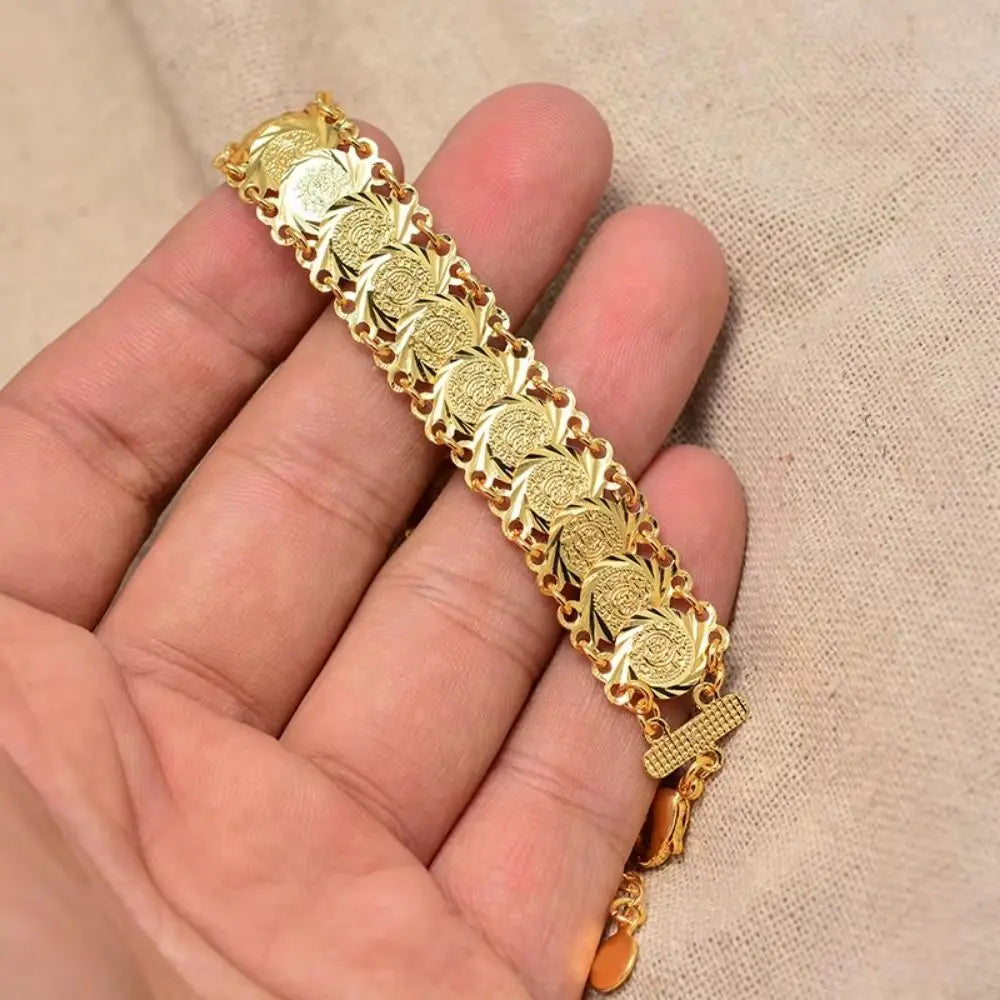 Gold Coin Bangle
