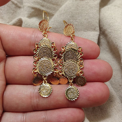 Gold Coin Earrings