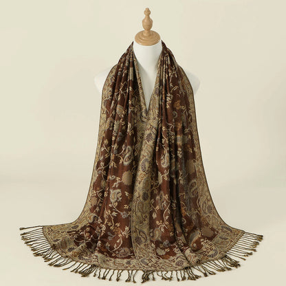 Floral Pashmina Hijab