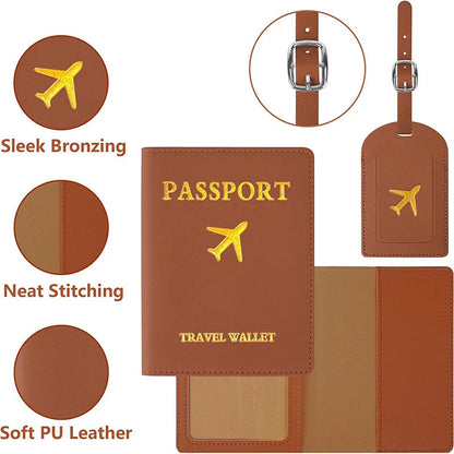 2 Piece Set Luggage Tag & Passport Cover
