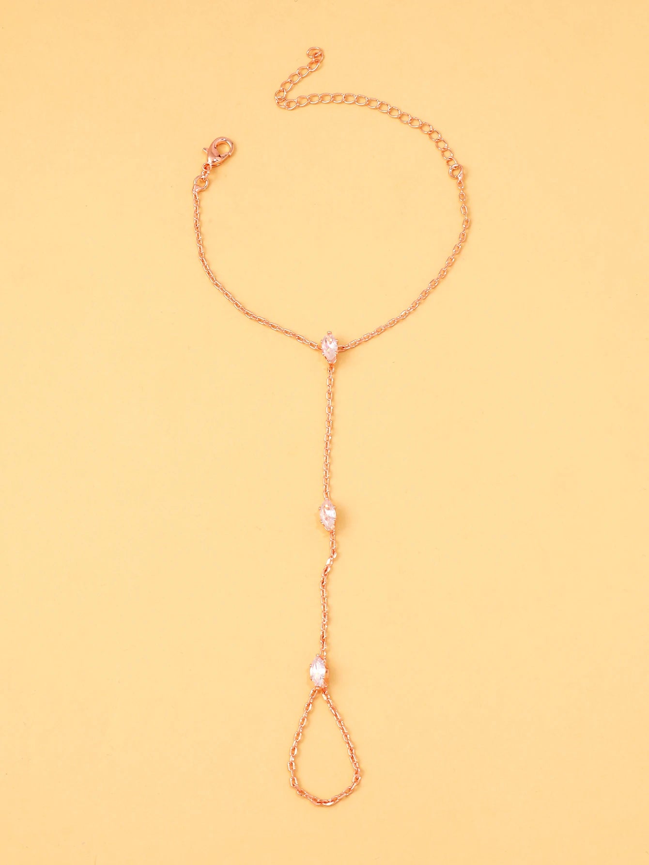 Rhombus Crystal Mitten Bracelet