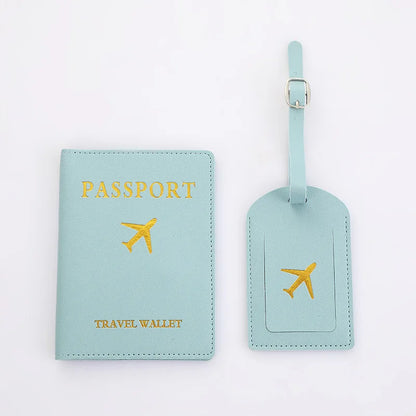 2 Piece Set Luggage Tag & Passport Cover