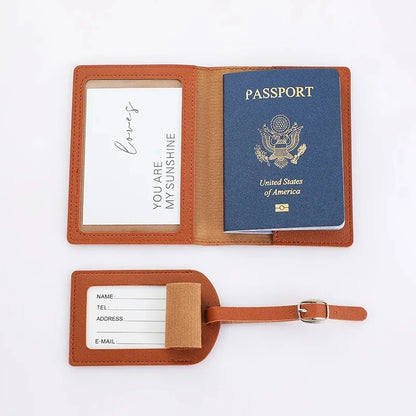 2 Piece Set Luggage Tag & Passport Cover