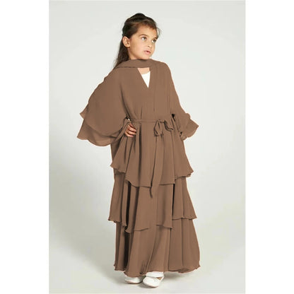 Girl's Layered Flowy Abayah