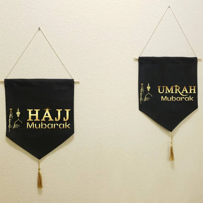 Hajj & Umrah Mubarak Hanging Banner