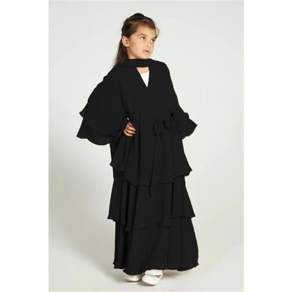 Girl's Layered Flowy Abayah