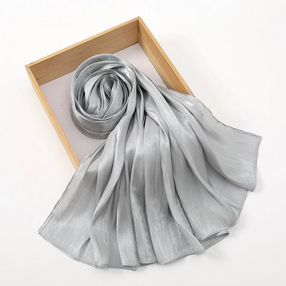 Wrinkle Silk Shiny Hijab