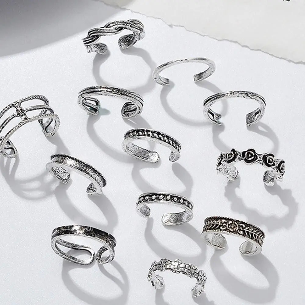 Set of 12 Toe Rings