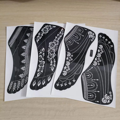Foot Henna Stencil