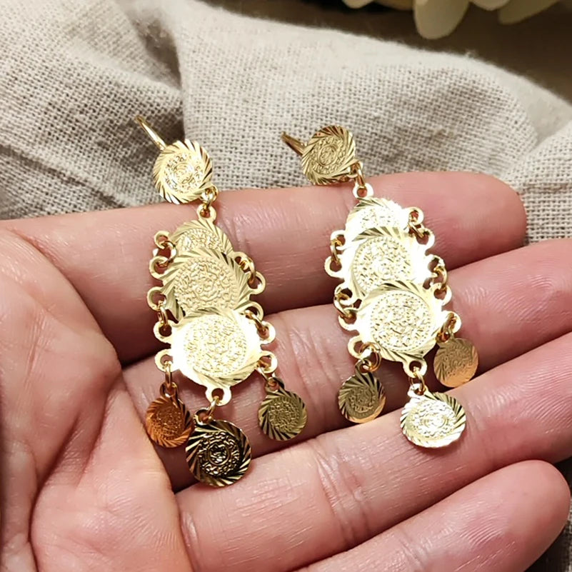 Gold Coin Earrings
