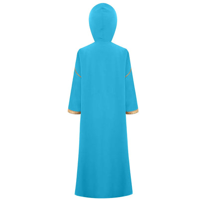 Hooded Kaftan with Zipper