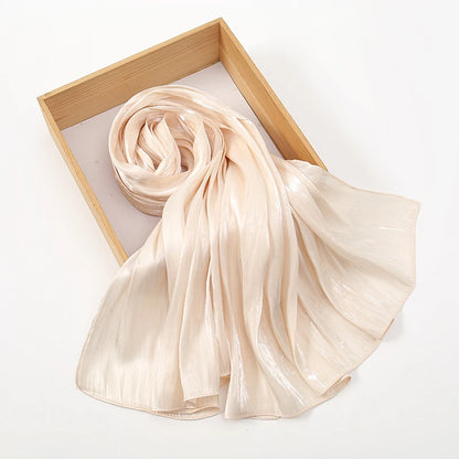 Wrinkle Silk Shiny Hijab