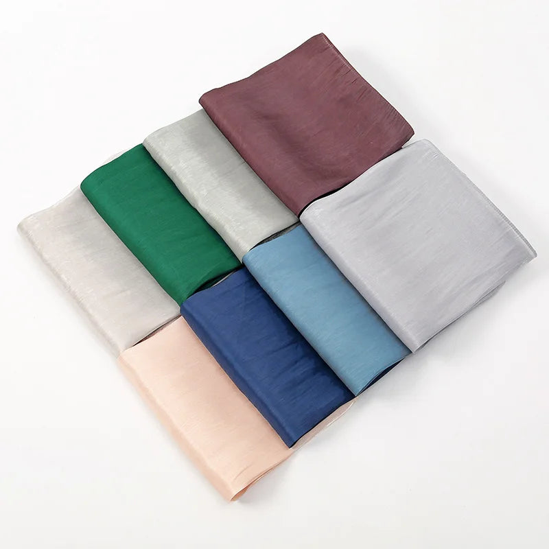 Wrinkle Silk Shiny Hijab