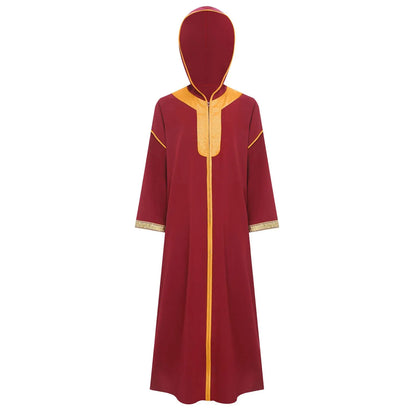 Hooded Kaftan with Zipper