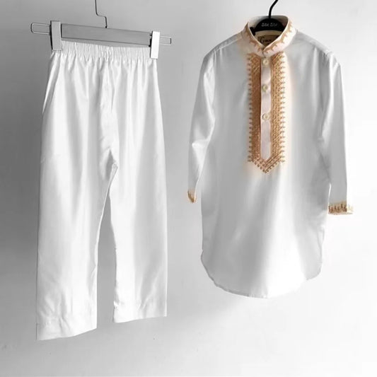 Embroidered Two-Piece Set for Boys