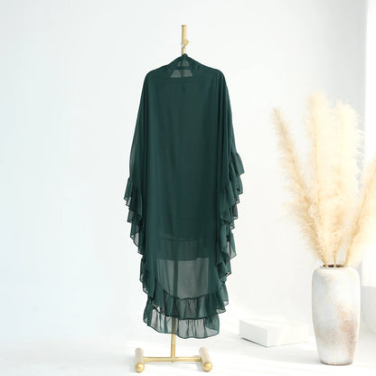 2 Layer Ruffle Chiffon Khimar