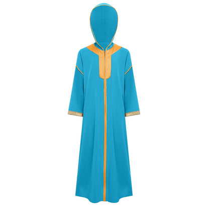 Hooded Kaftan with Zipper
