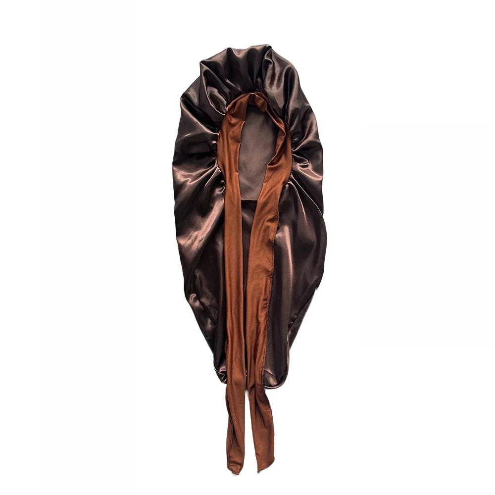 Adjustable Silk Satin Bonnet (Long Hair)