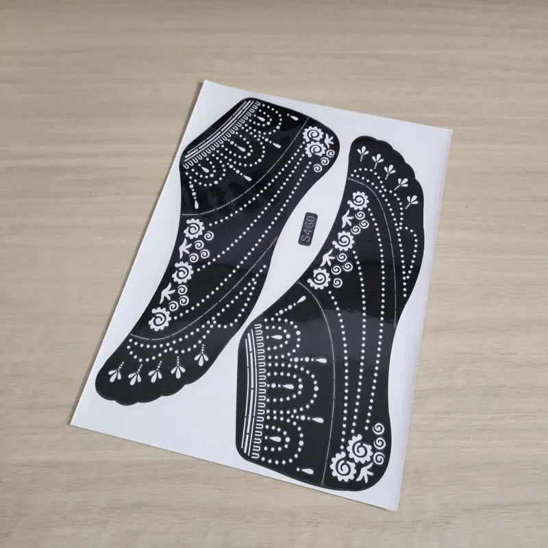 Foot Henna Stencil